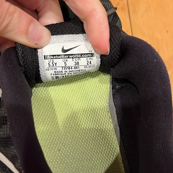 Nike free 5.0 black running shoes size us 5.5 youth, athletic shoes - Picture 8 of 10